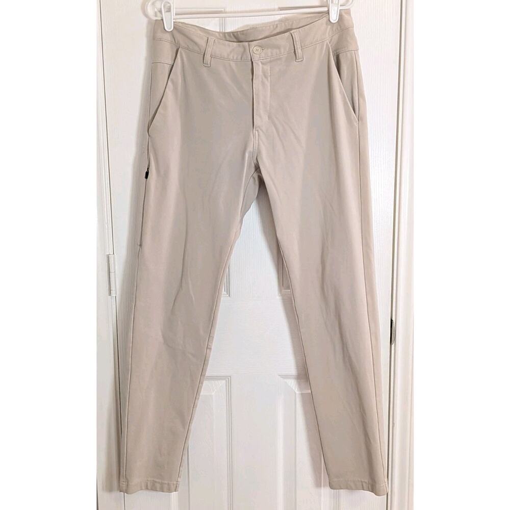 BYLT Everyday Pants 2.0 Slim Fit Stretch Performance Medium 32x29 Men Beige Tech